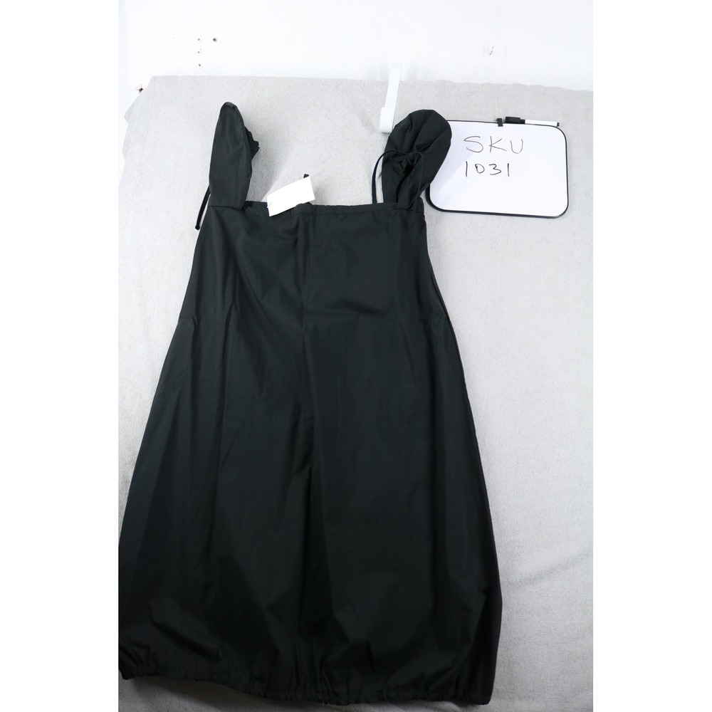 Cestlavie Dress Women OS Black Bubble Hem Mini Sleeveless Square Neck Solid